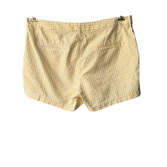 Old Navy Yellow/White Gingham Everyday Shorts Lightweight Cotton 14 - Picture 2 of 8